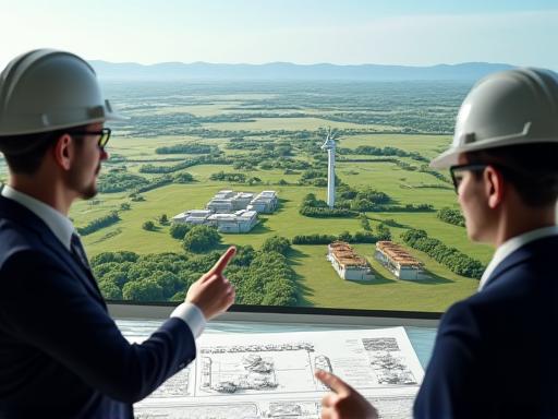 Plan de site pour un projet d'énergie renouvelable à grande échelle